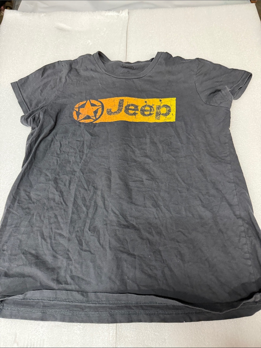 Jeep Black Short-Sleeve Tee with Yellow Logo